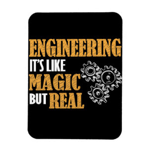 Engineering - It's Like Magic But Real Funny Magnet