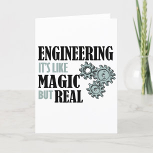 Engineering - It's Like Magic But Real Holiday Card