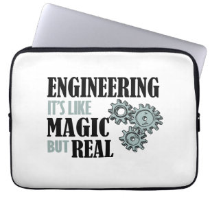 Engineering - It's Like Magic But Real Laptop Sleeve