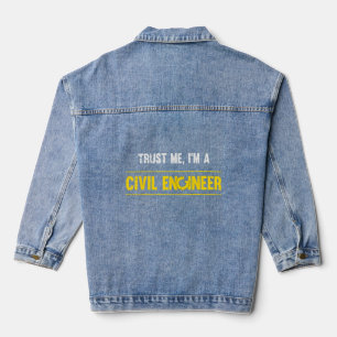 Engineering   Men Women Civil Engineer    Denim Jacket