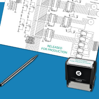 Engineering "RELEASED FOR PRODUCTION" Drawing Self-inking Stamp