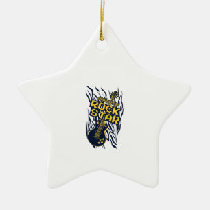 Engineering rock star ceramic ornament