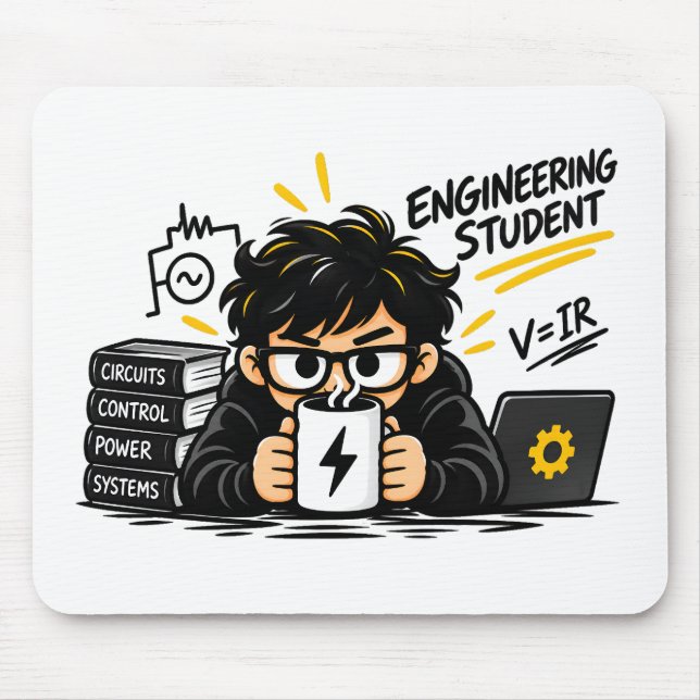 Engineering Student Mouse Pad Funny Electrical (Front)