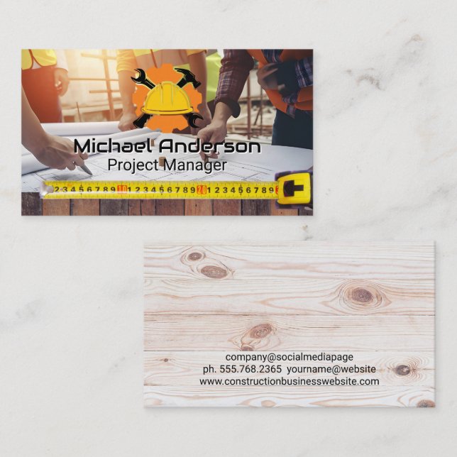 Engineers Architect Planning a Build Business Card (Front/Back)