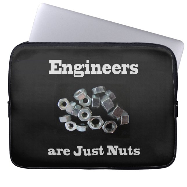 Engineers Are Just Nuts Humourous Laptop Sleeve (Front)
