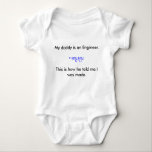 Engineers baby baby bodysuit<br><div class="desc">Joke that only engineers will understand.</div>