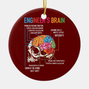 Engineer's Brain Funny Engineering Games Process Ceramic Ornament