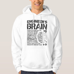 Engineer's Brain Funny Process Engineer Men Engine Hoodie