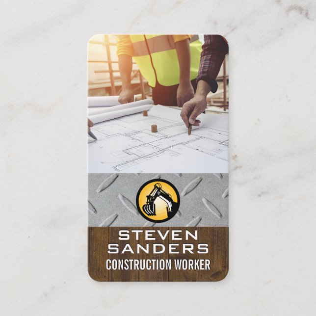 Engineers | Construction Site | Architect Business Card (Front)