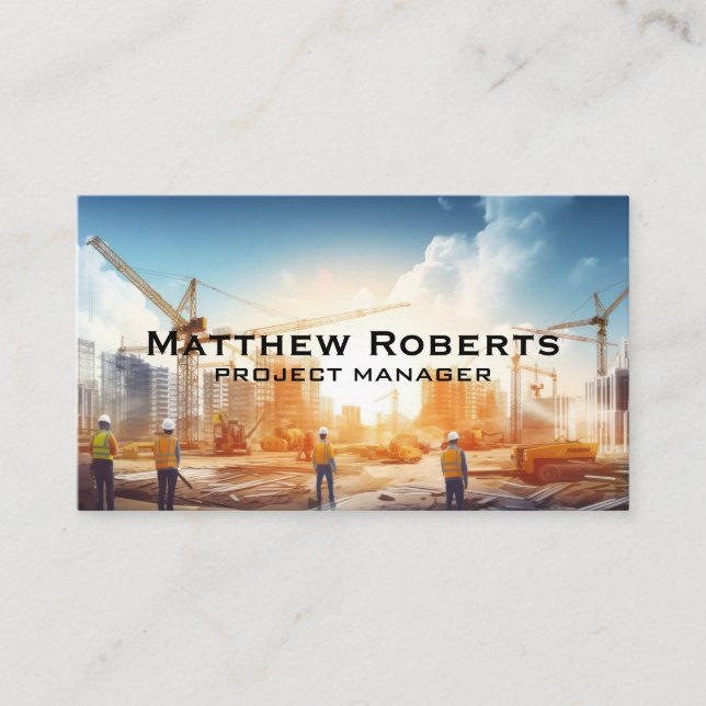 Engineers | Construction Site Business Card (Front)