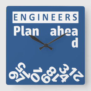 Engineers Plan Ahead Falling Numbers Wall Clock