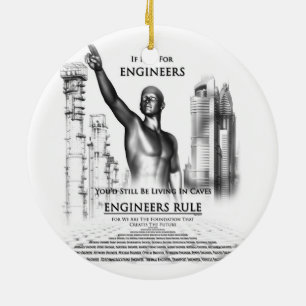Engineers Rule Ceramic Ornament