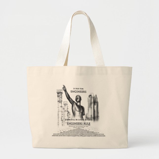 Engineers Rule Large Tote Bag (Front)