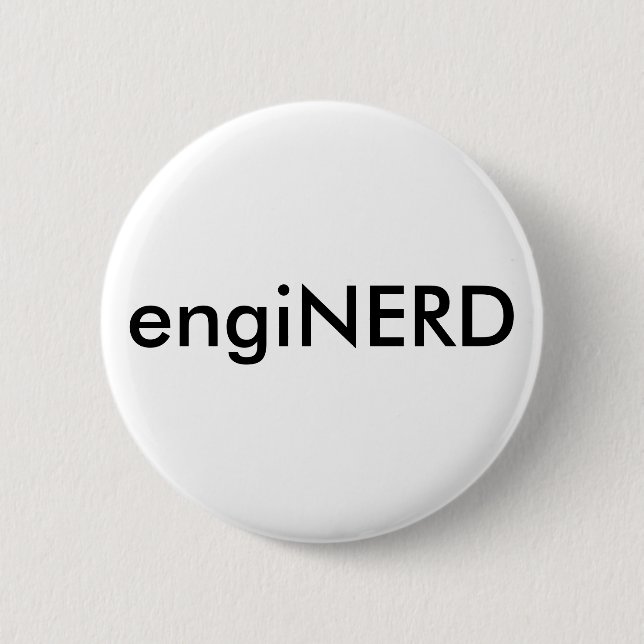 engiNERD 6 Cm Round Badge (Front)