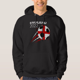 England 2022 Soccer Team British Flag Men Boys Hoodie
