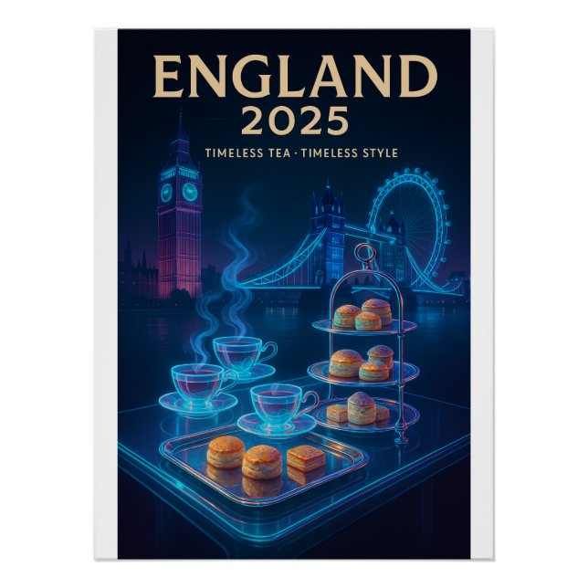 England 2025 – Timeless Tea, Timeless Style Poster (Front)