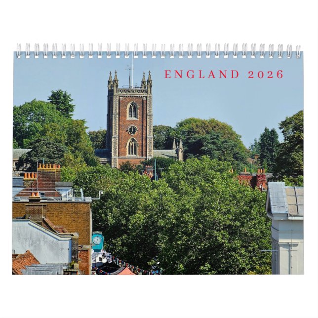 England 2026 Calendar (Cover)