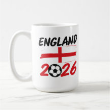 England 2026 Soccer Fan Design, Cross and Football