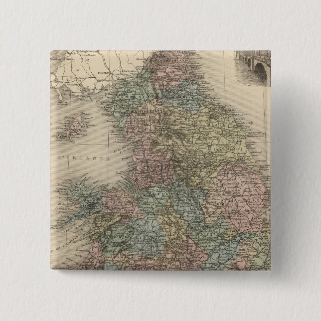 England 3 15 cm square badge (Front)