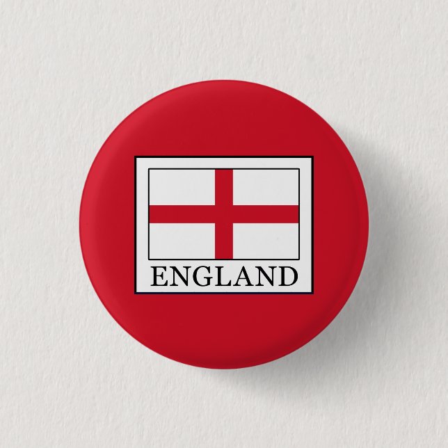 England 3 Cm Round Badge (Front)