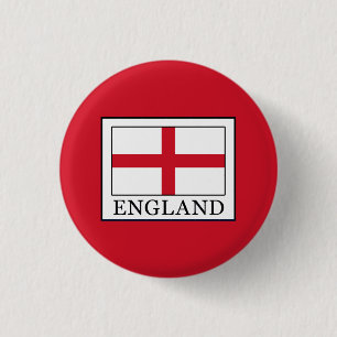 England 3 Cm Round Badge