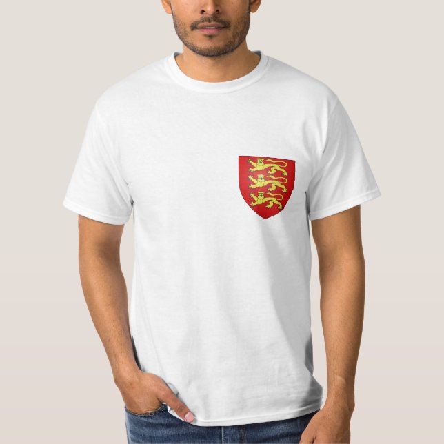 England 3 lions Coat of Arms T-Shirt (Front)