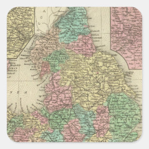 England 6 square sticker