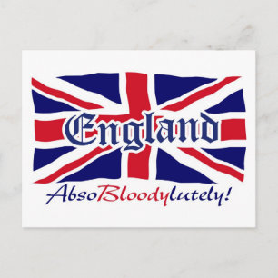 England Absobloodylutely 4 Postcard