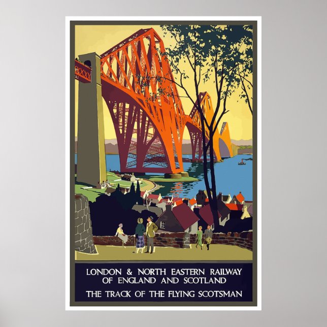 England and Scotland Travel Poster (Front)