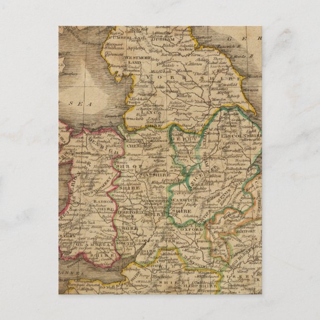 England and Wales 4 Postcard (Front)