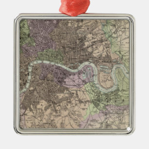 England and Wales - Cities, Ports and Harbours Metal Ornament