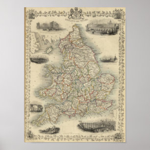 England and Wales Poster