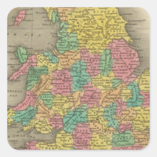 England And Wales Square Sticker