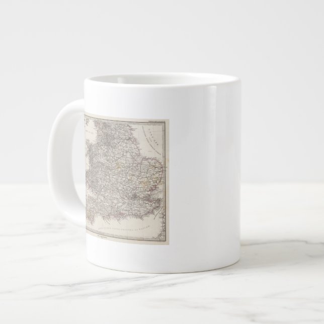 England Atlas Map Large Coffee Mug (Front Left)