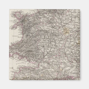 England Atlas Map Magnet