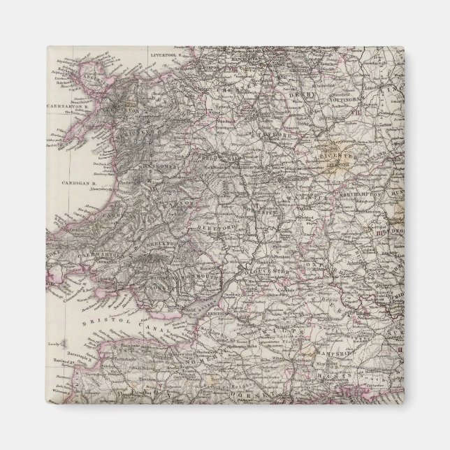 England Atlas Map Magnet (Front)