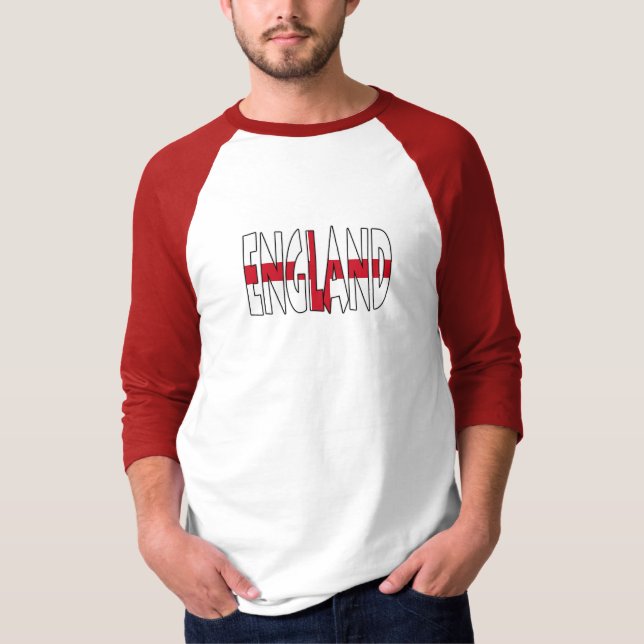 England Basic 3/4 Sleeve Raglan T-Shirt (Front)