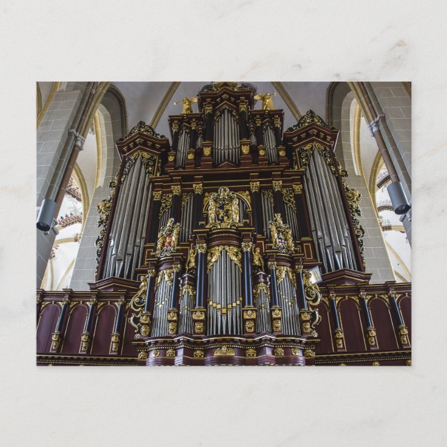 England Bath Abbey Pipe Organ Postcard (Front)