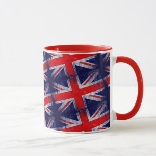 England blue and red flag mug