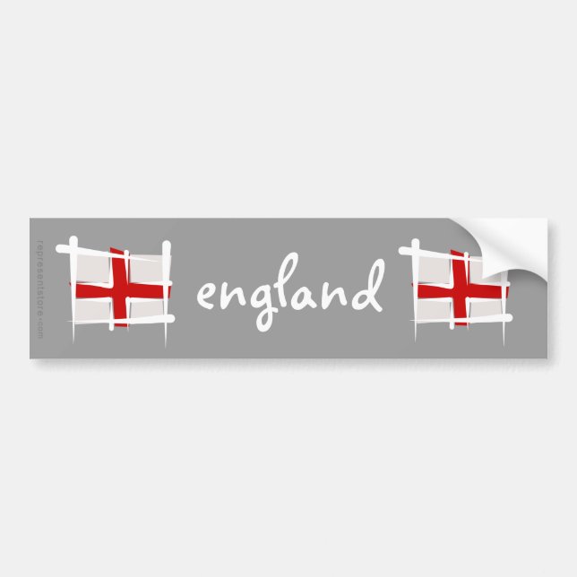 England Brush Flag Bumper Sticker (Front)