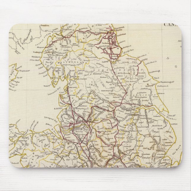 England canals, railways mouse pad (Front)