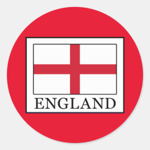 England Classic Round Sticker