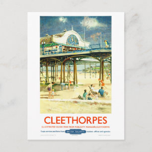 England Cleethorpes Restored Vintage Travel Poster Postcard
