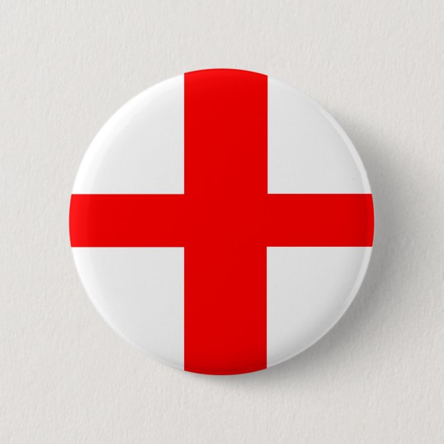 england country flag long symbol english name text 6 cm round badge (Front)
