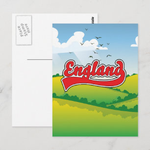 England Countryside travel poster Postcard