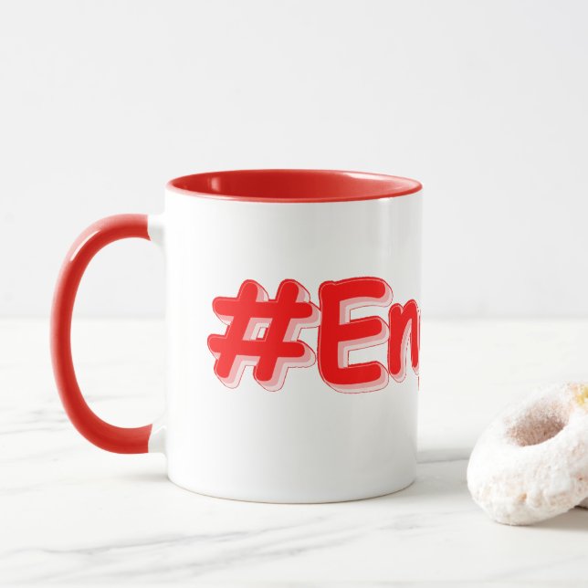 "#England" Cute Design. Buy Now Mug (With Donut)