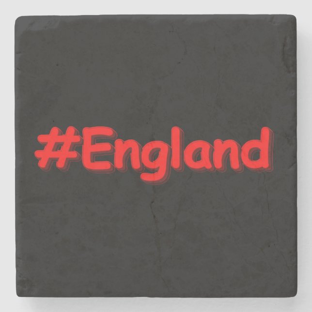 "#England" Cute Design. Buy Now Stone Coaster (Front)