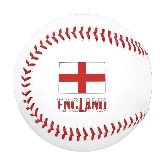 England English Flag Black Personalisation  Baseball (Front Left)