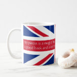 England English Happiness Tea Book Narrowboat Mug<br><div class="desc">Happiness really is a mug of tea and a good book on a narrowboat.</div>