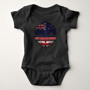 England English New Zealander New Zealand Tree Baby Bodysuit